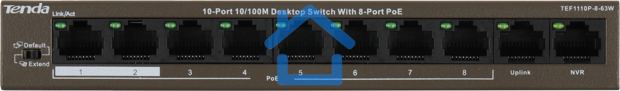Коммутатор Tenda TEF1110P-8-63W