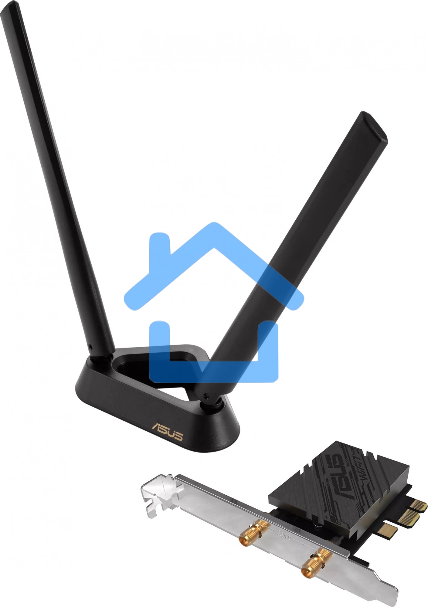 Сетевой адаптер Wi-Fi + Bluetooth Asus PCE-BE92BT BE9400 PCI Express (ант.внеш.несъем.) 2ант.