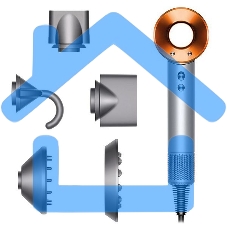 Фен Dyson Supersonic HD08 Hair Dryer, никель/медь (Gift Edition)