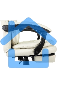 Кресло руководителя Бюрократ CH-868N-BF слоновая кость, эко.кожа, крестов. пластик, подст. для ног