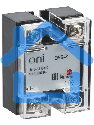 Реле твердотельное OSS-2 40А 380В AC 3-32В DC ONI OSS-2-3-40-B