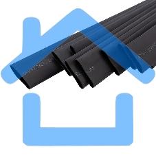 Трубка термоусадочная двустенная клеевая 19.1/9.55 (2:1) (уп.10шт) по 1м черный Rexant 26-2107