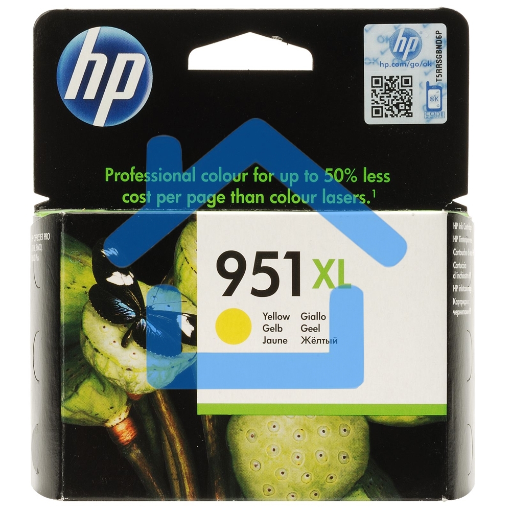 Картридж струйный HP 951XL CN048AE желтый для HP OJ Pro 8100/8600 (1500стр.)
