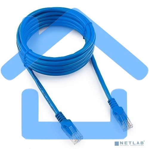 Патч-корд медный UTP Cablexpert PP10-3M/B кат.5e, 3м, литой, многожильный (синий)