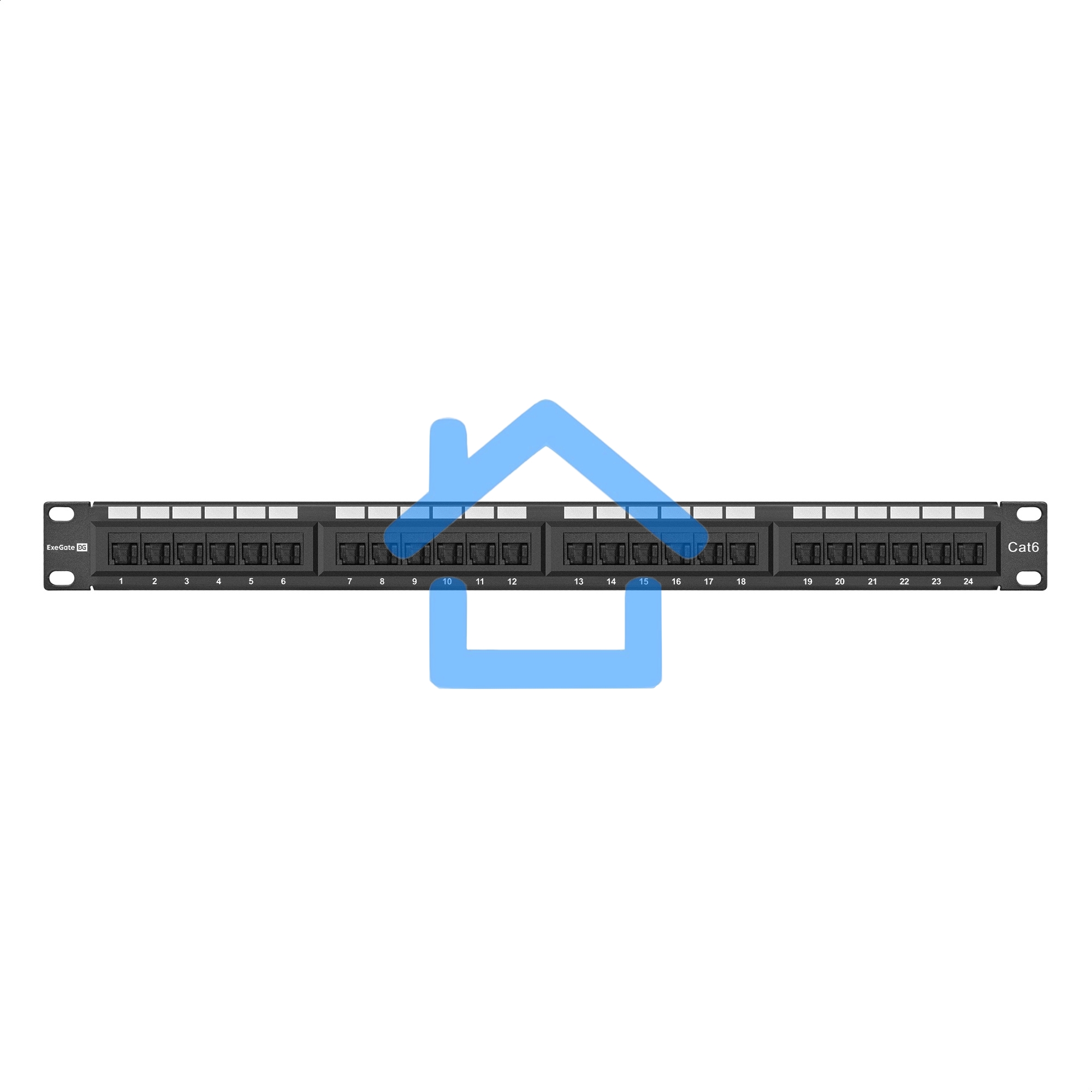Патч-панель ExeGate EPP3-19-24-8P8C-C6-110D-C (19