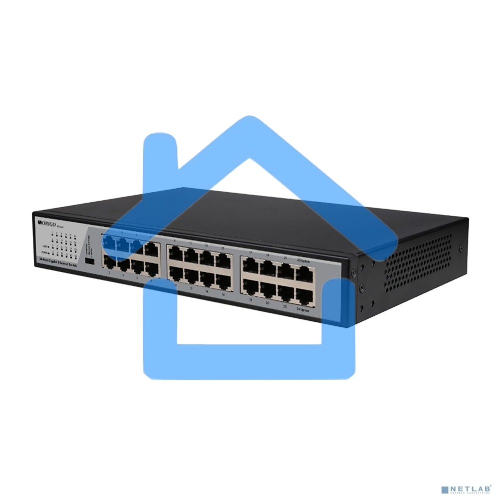 Неуправляемый коммутатор ORIGO, 24x1000Base-T, комплект для установки в 19