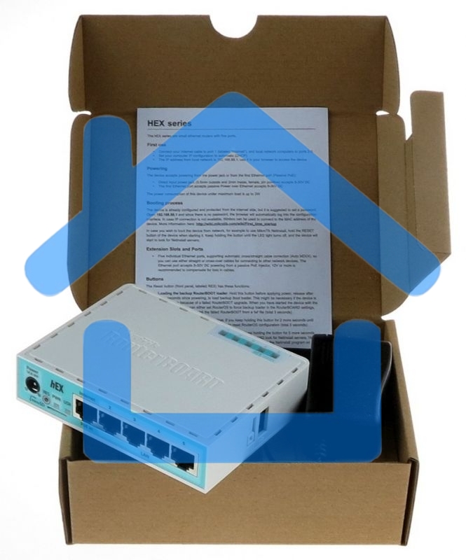 Роутер MikroTik RB750Gr3 hEX (RouterOS L4) with power supply and case 5 port 10/100/1000 гигабитный высокопроизводительный Ethernet