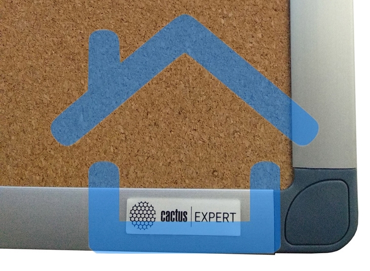 Демонстрационная доска Cactus CS-CBD-60X90 пробковая 60x90см, алюминиевая рама