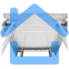 Шкаф телекоммуникационный напольный 42U (800x1000) дверь перфорированная (3 места), ШТК-М-42.8.10-4ААА