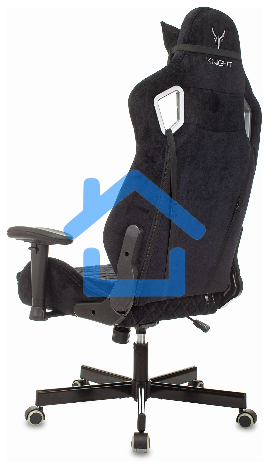Кресло игровое Бюрократ Knight Outrider Light-20 черный с подголов. крестовина металл