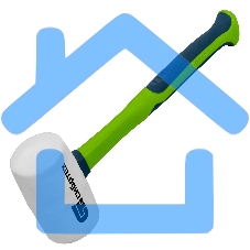 Киянка резиновая СИБРТЕХ, 680г белая резина, фибергласовая рукоятка 11168