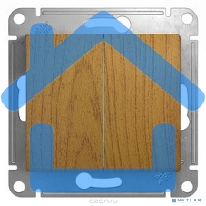 Механизм выключателя 2-кл. СП GLOSSA 10А IP20 10AX дер. дуб SchE GSL000551