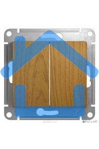 Механизм выключателя 2-кл. СП GLOSSA 10А IP20 10AX дер. дуб SchE GSL000551
