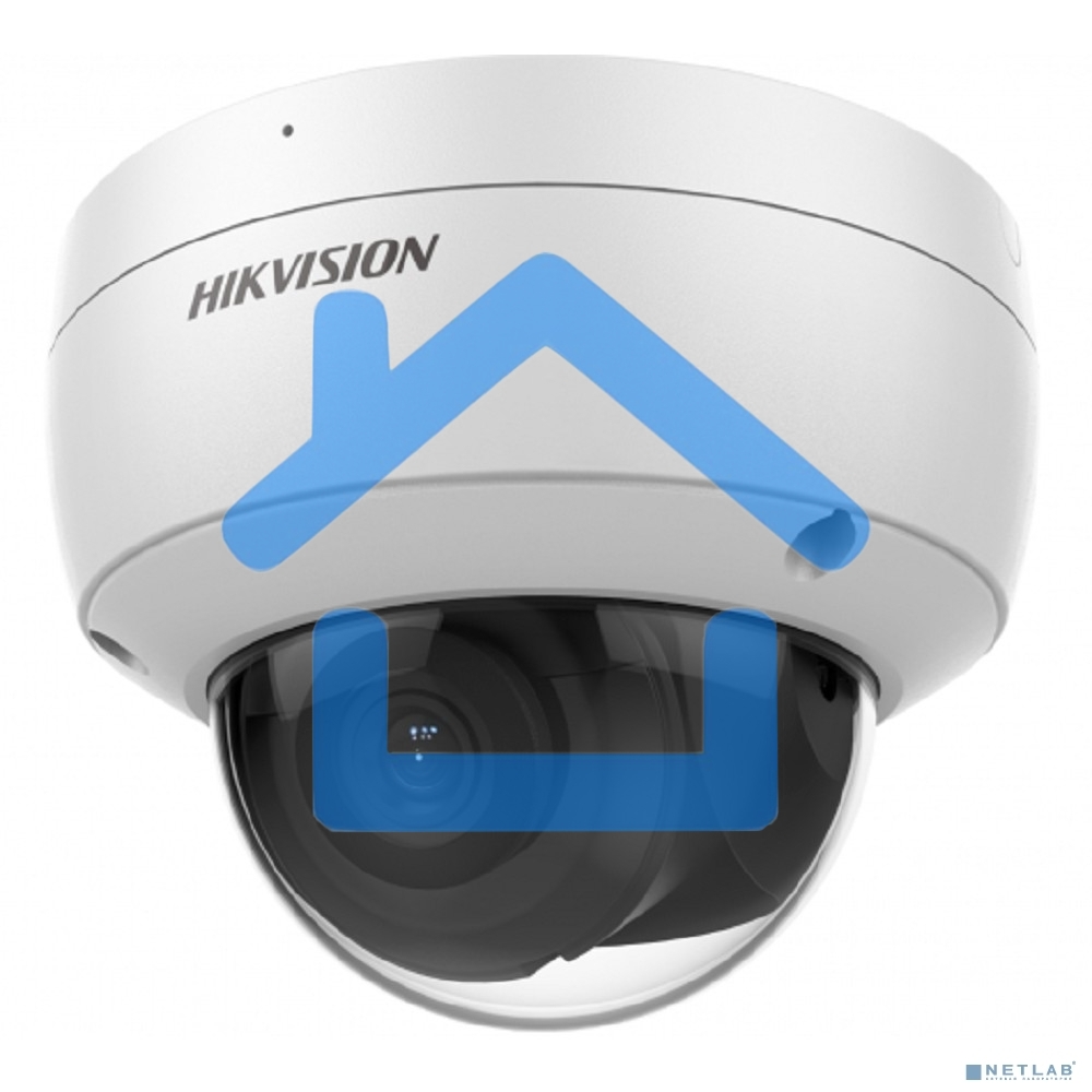 Уличная купольная IP-камера 2Мп HIKVISION DS-2CD2123G2-IU(D)(2.8mm) с EXIR-подсветкой до 30м и технологией AcuSense