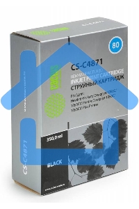 Картридж струйный Cactus CS-C4871 №80 черный (350 мл.) для HP DesignJet 1050C/1055CM/1000