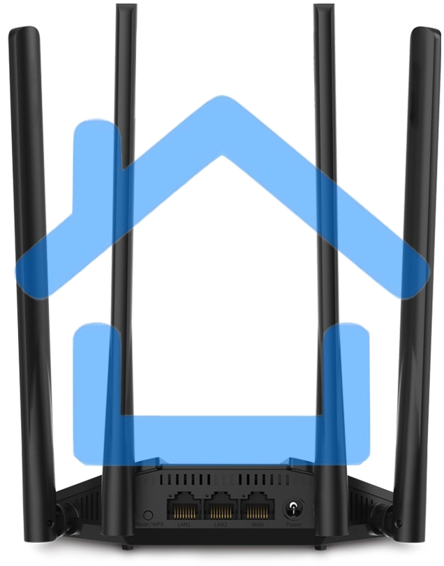 Wi-Fi роутер MERCUSYS MR30G, Wi-Fi 5, AC1200, 2.4/5ГГц, 2 LAN, черный