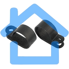 Кабельная скоба под винт Rexant 20 мм, черная, упаковка 50 шт.