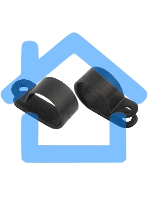 Кабельная скоба под винт Rexant 20 мм, черная, упаковка 50 шт.