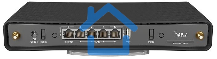 Беспроводной маршрутизатор MikroTik hAP ac3 with 4-core 716 MHz CPU, 256MB RAM, 5 x Gigabit LAN (PoE-out on port#5)