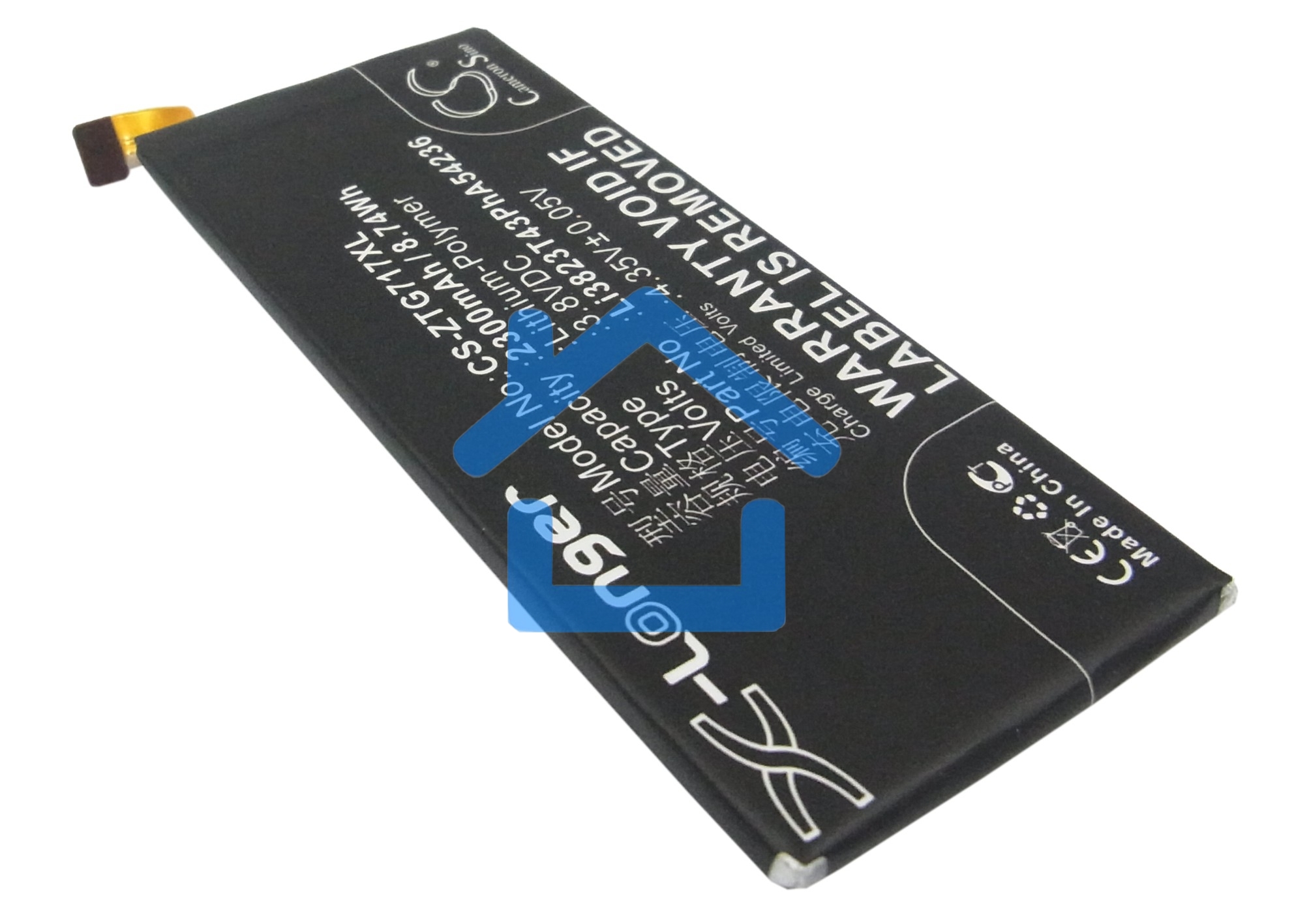 Аккумулятор CameronSino CS-ZTG717XL ZTE Li3824T43P6hA54236-H для ZTE Blade S6 G717C 3.8V / 2300mAh / 8.74Wh