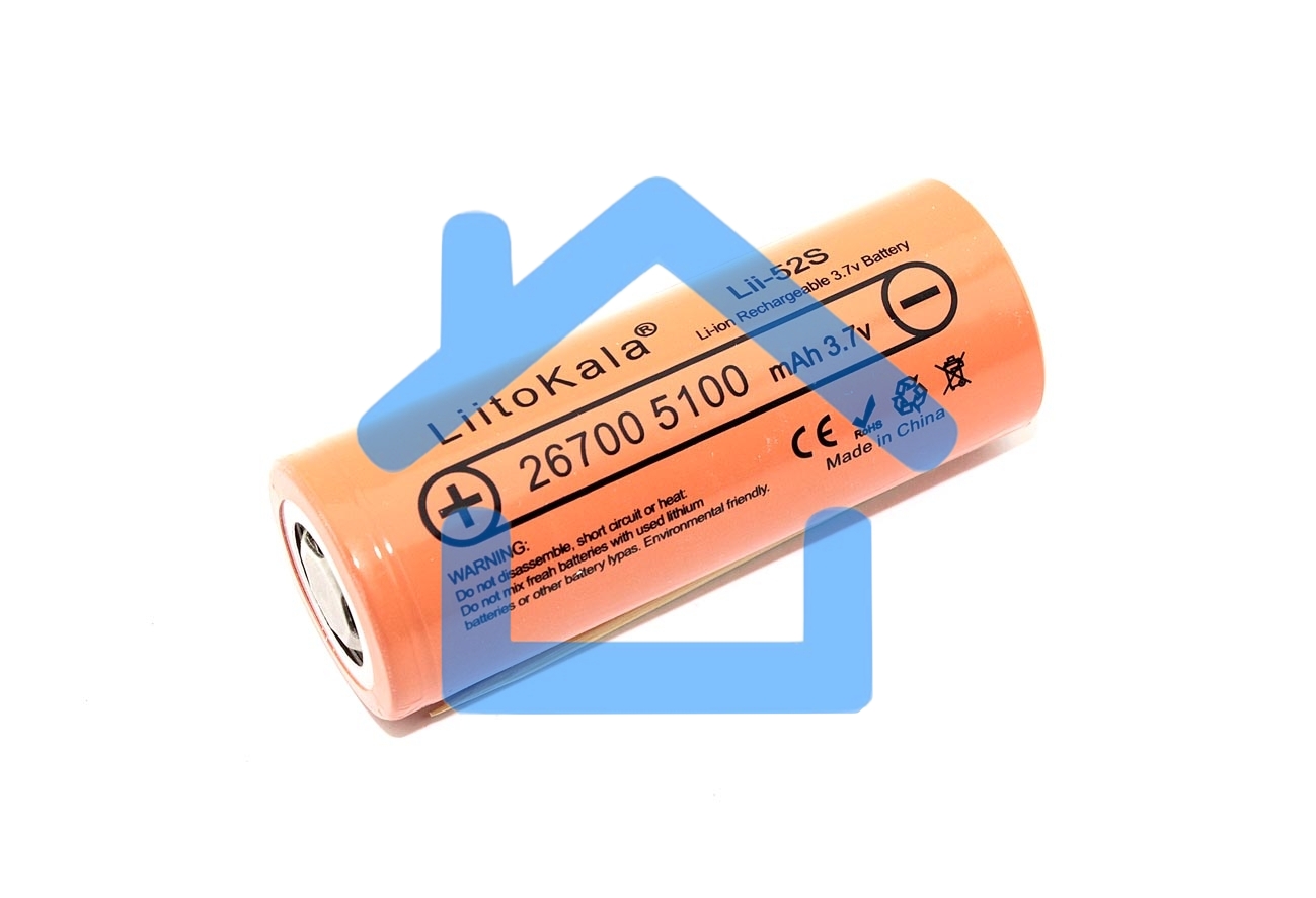 Аккумулятор LiitoKala Lii-52S 5100mAh, 3.7V типа 26700 Li-Ion