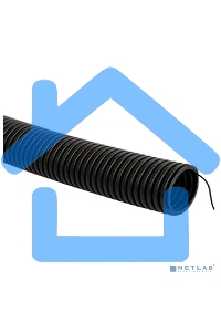 Труба гофрированная ПНД d16мм с протяжкой черный (уп.100м) Rexant 28-0016-3