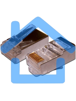 Коннектор медный Lanmaster TWT-PL45/S-8P8C RJ45 кат.5e серебристый