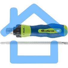 Отвертка СИБРТЕХ реверсивная комбинированная PH2/SL6, CrVСибртех 13368