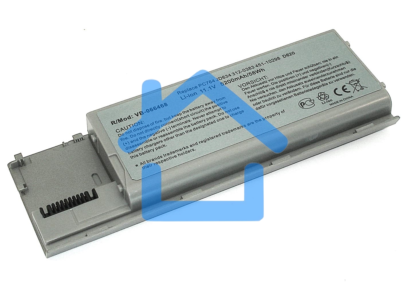 Аккумуляторная батарея для ноутбука Dell Latitude D620, D630 5200mAh OEM