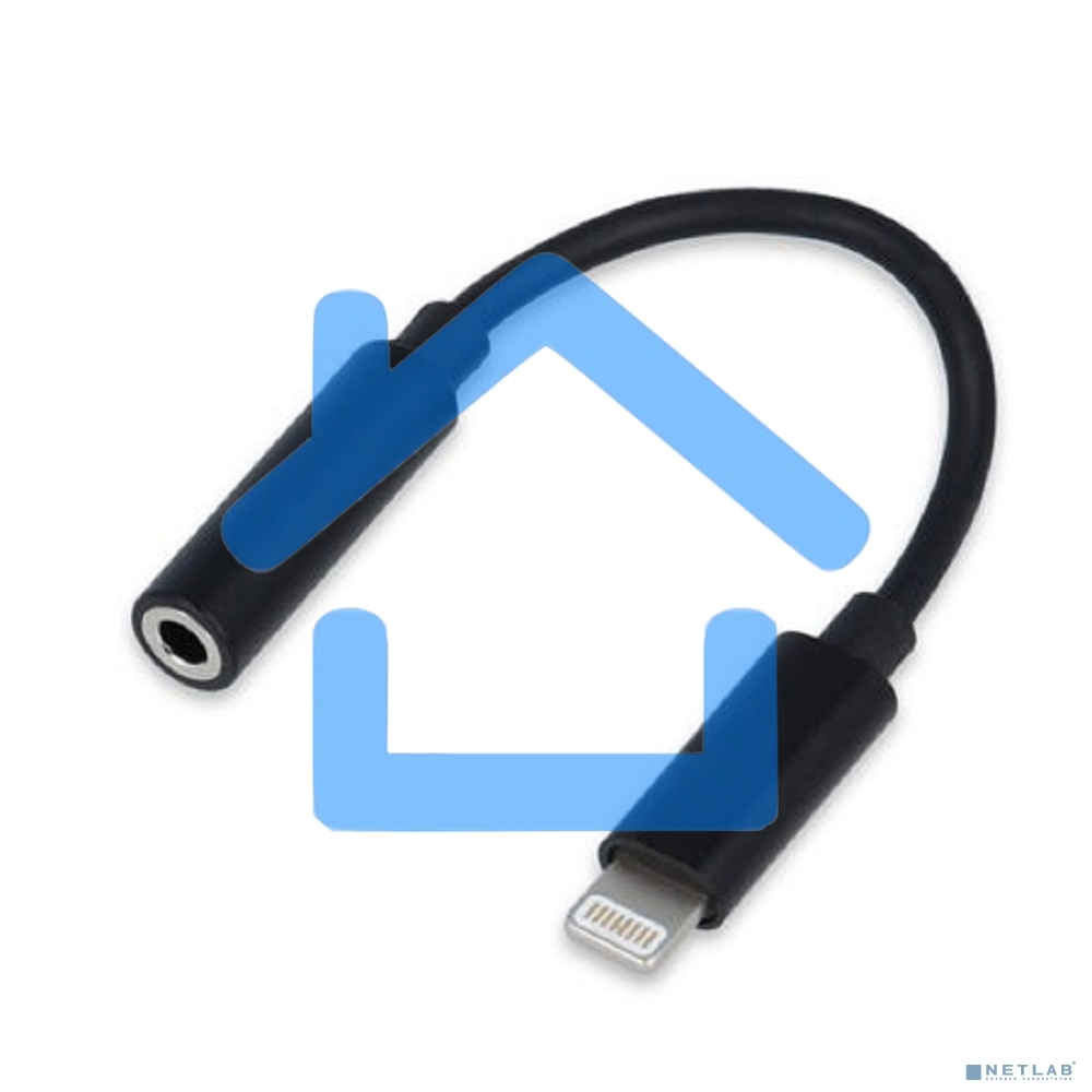 Переходник USB Cablexpert CCA-LM3.5F-01, Lightning/Jack3.5F, черный