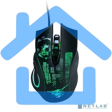 Мышь проводная Qumo Gremlin M37 черный, 3200 dpi, USB, кнопки - 6