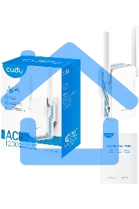 Повторитель беспроводного сигнала Cudy RE1200 AC1200 10/100BASE-TX/Wi-Fi белый