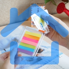 Закладки самоклеящиеся, индексы бумажные Hopax 21618 10x50мм, 7 цветов в упаковке, 40 листов, блистер