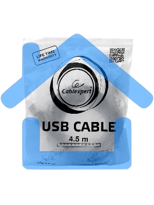 Кабель Gembird PRO CCP-USB2-AMAF-15C USB 2.0 кабель удлинительный 4.5м AM/AF позол. контакты, пакет