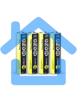 Элемент питания солевой R 6 Heavy Duty Shrink-4 (уп.4шт) ФАZА 4895205002296, 1.2 В