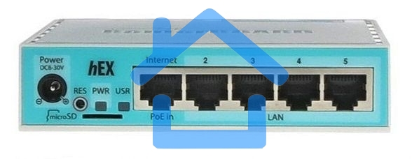 Роутер MikroTik RB750Gr3 hEX (RouterOS L4) with power supply and case 5 port 10/100/1000 гигабитный высокопроизводительный Ethernet