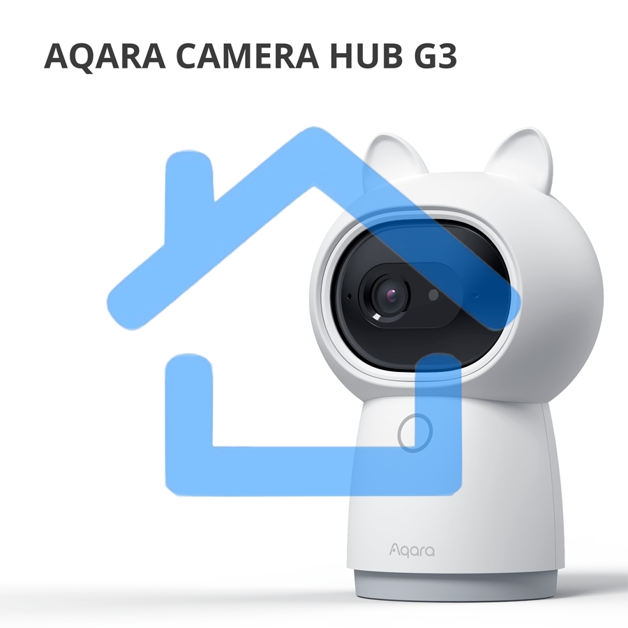 Камера AQARA Camera Hub G3/Камера+ управления/Управление жестами/Камера 360/2K 2304х1296p/Протокол связи:Zigbee/WiFi/Питание:USB-C/ белый CH-H03