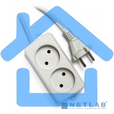 Сетевой фильтр Гарнизон EL-NL2-W-2, 2 розетки, допустимый ток 10А, длина 2м.