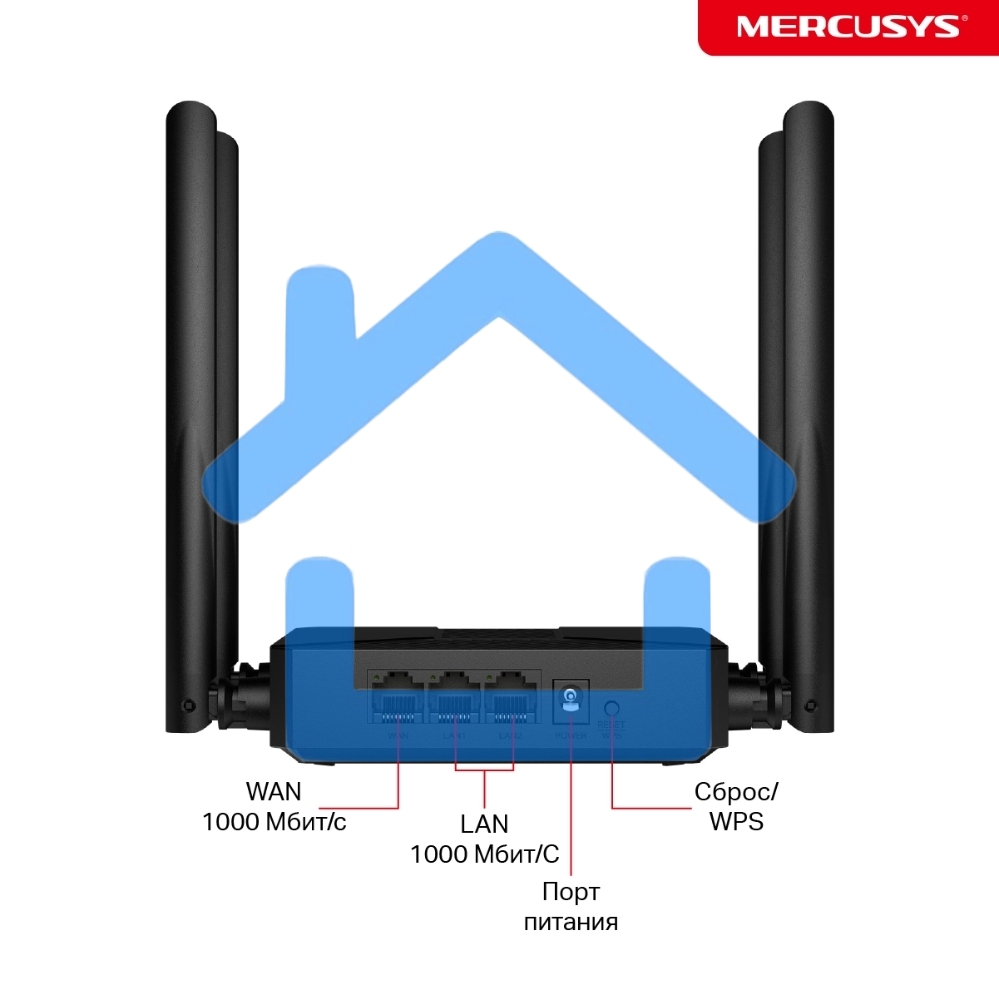 Маршрутизатор Mercusys MR62X AX1500 Wi-Fi 6 Router