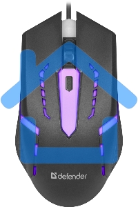 Мышь проводная Defender Hit MB-601 черный, 1200 dpi, USB, кнопки - 4