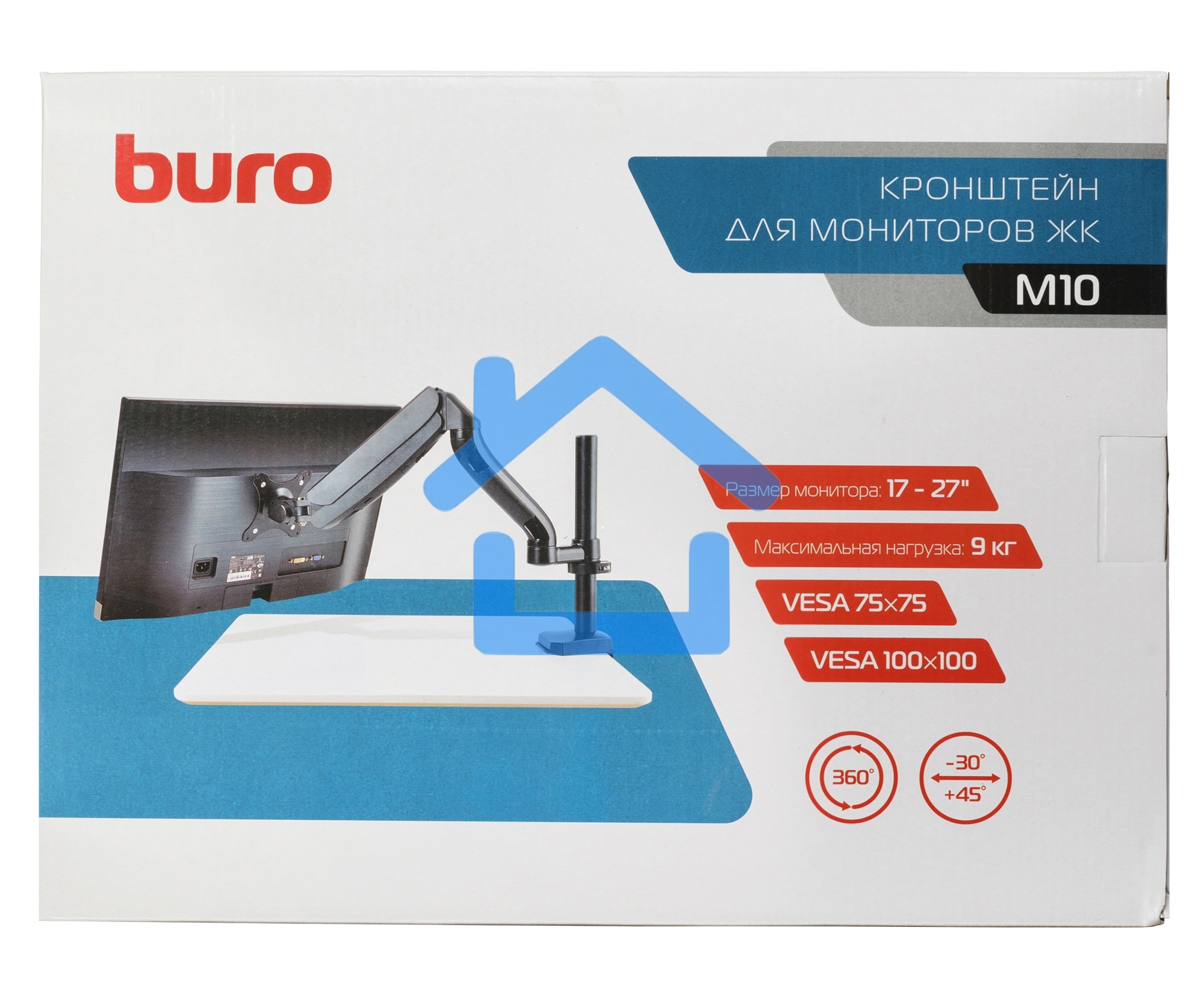 Кронштейн для мониторов ЖК Buro M10 черный 15