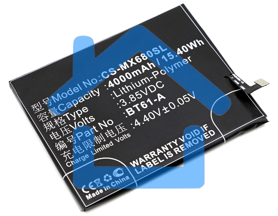 Аккумулятор CameronSinoCS-MX680SL BT61-A для MeiZu M3 Note3.85V / 4000mAh / 15.40Wh