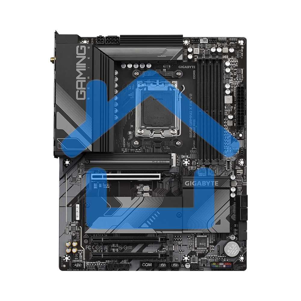 Материнская плата Gigabyte B650 GAMING X AX V2, AM5, AMD B650, 4xDDR5, 4xSATA, 3xM.2, 1xPCI-E 4.0 x16, 2xPCI-E 3.0 x1, 1xUSB-A 3.2 Gen 2, 3xUSB-A 3.2 Gen 1, 1xUSB-C 3.2 Gen 2, 1x 2.5Gb LAN, 3x3.5 мм, 7.1, ATX