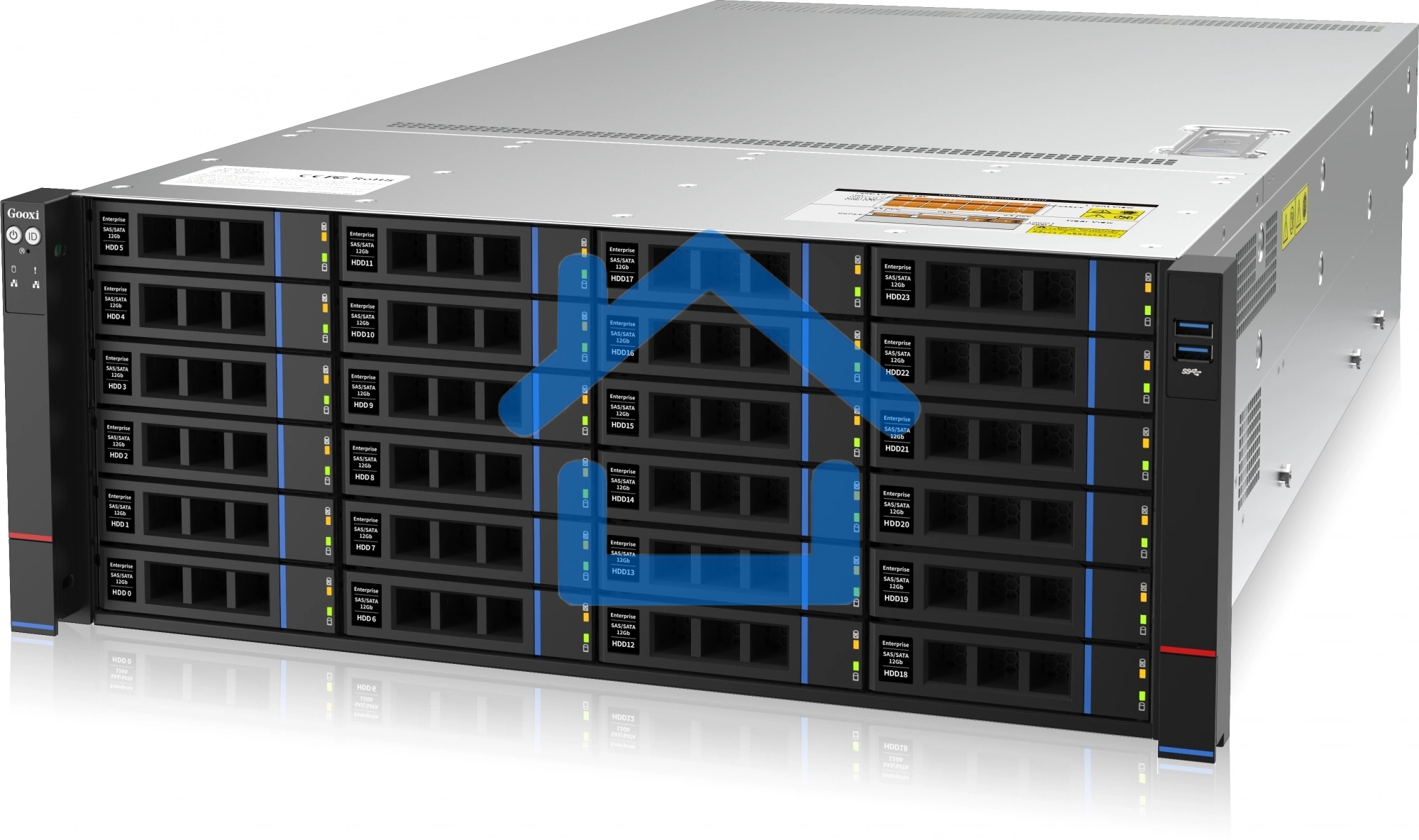 Сервер IRU Rock g4224p 2x4310 2x32Gb 9361-8I AST2500 2P 1G 2x1300W w/o OS