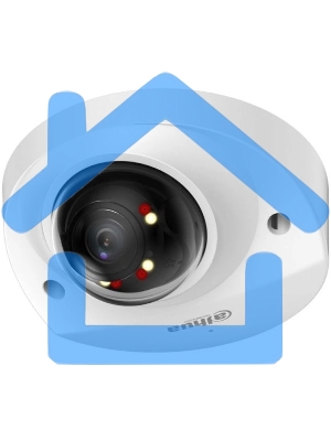 Уличная мини-купольная IP-видеокамера SmartDualLight DAHUA DH-IPC-HDBW2249FP-AS-IL-0280B 2Мп, 1/2.8” CMOS, объектив 2.8мм, видеоаналитика, микрофон, ИК 30м, LED 30м, IP67, IK10, металл