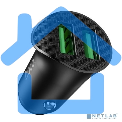 Авто ЗУ/ QC 3.0/ 2 USB/ HOCO HC-35027 Z39/ Выход: 5V_9V_12V, 18W/ черный