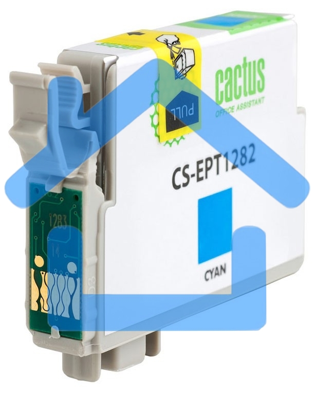 Картридж струйный Cactus CS-EPT1282 (T1282) голубой (7 мл) для Epson Stylus S22/S125/SX420/SX425/Office BX305
