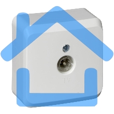 Розетка TV 1-м ОП Этюд крем. SchE TVA-002K