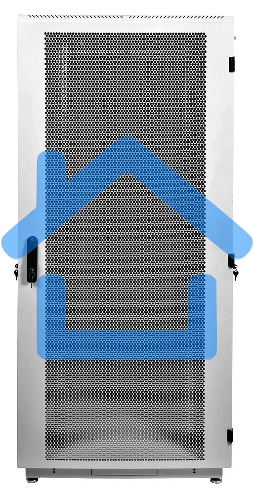 Шкаф телекоммуникационный напольный 42U (800x1000) дверь перфорированная (3 места), ШТК-М-42.8.10-4ААА