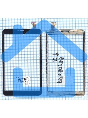 Сенсорное стекло (тачскрин) DP080133-F1 черное